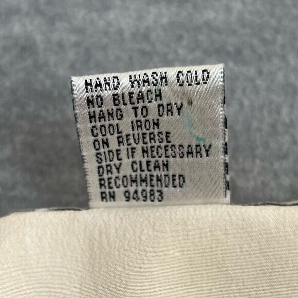 Diane von Furstenberg Embroidered Silk Tunic Womens 1X Cream Gold Sheer Elegant - Picture 8 of 10